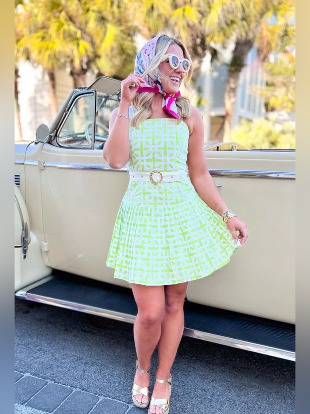 TIMELESS FIT AND FLARE DRESS WITH ELEGANT PLEATING - Picture 3 of 6
